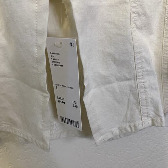 NWT Urban Outfitters Sari Seamed Linen Blend Halter Vest Top In White Size Small - Picture 5 of 13